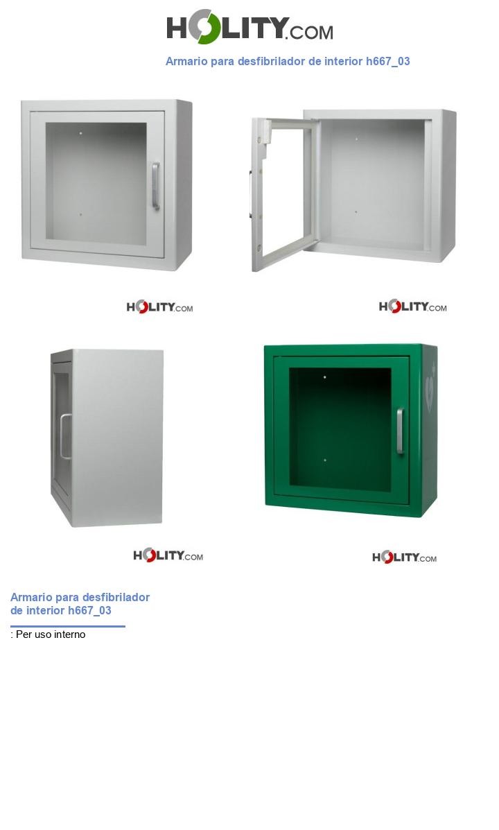 Armario para desfibrilador de interior h667_03