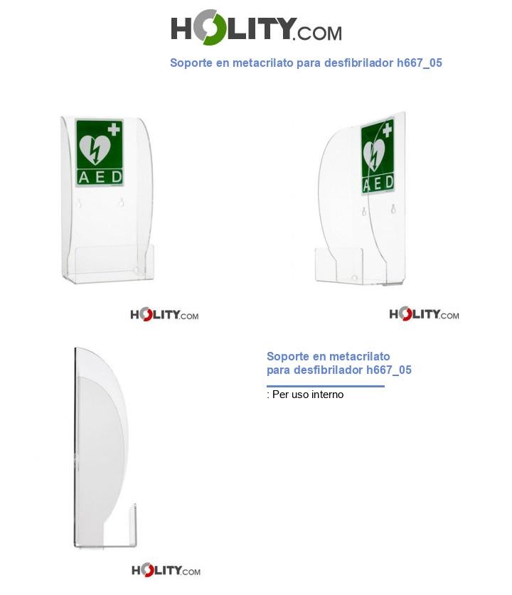 Soporte en metacrilato para desfibrilador h667_05