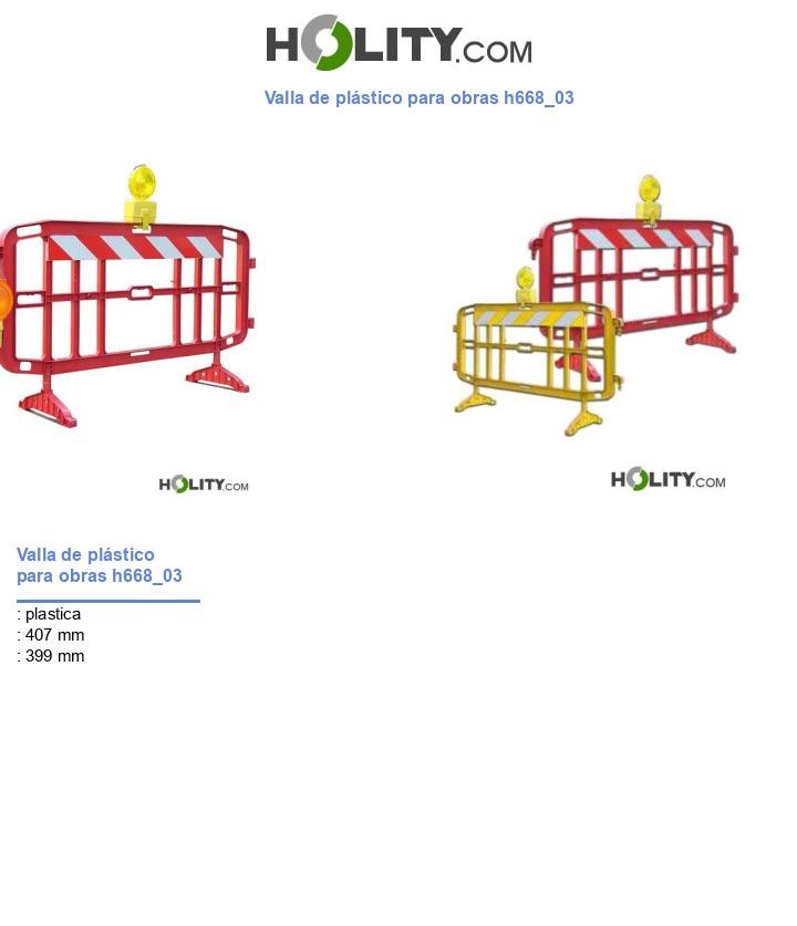 Valla de plástico para obras h668_03