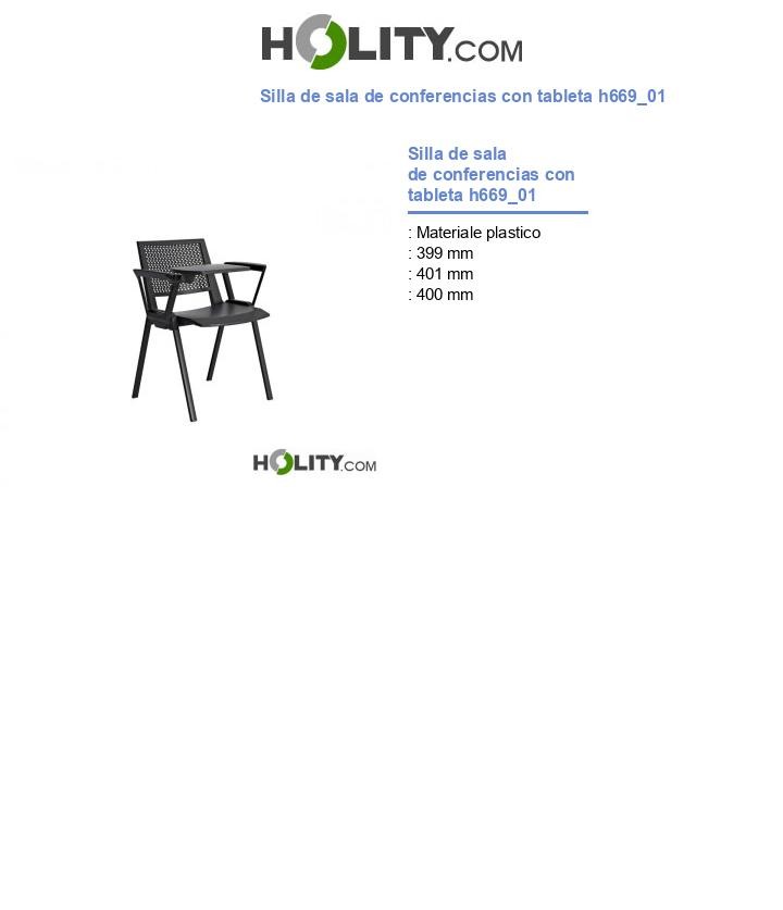 Silla de sala de conferencias con tableta h669_01