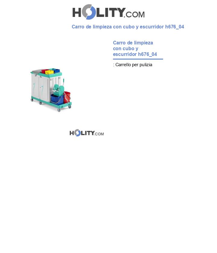 Carro de limpieza con cubo y escurridor h676_04