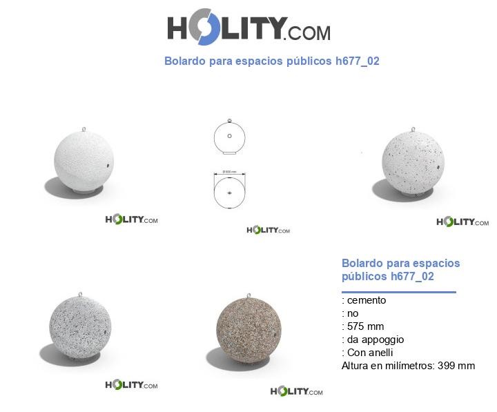 Bolardo para espacios públicos h677_02