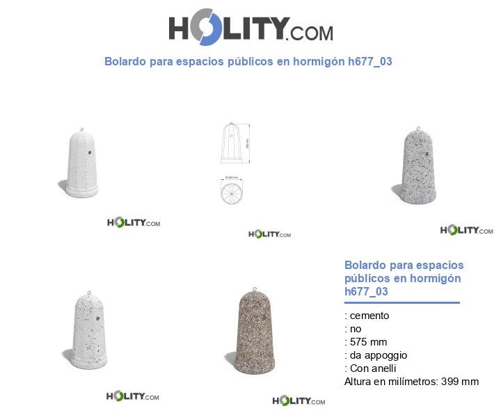 Bolardo para espacios públicos en hormigón h677_03
