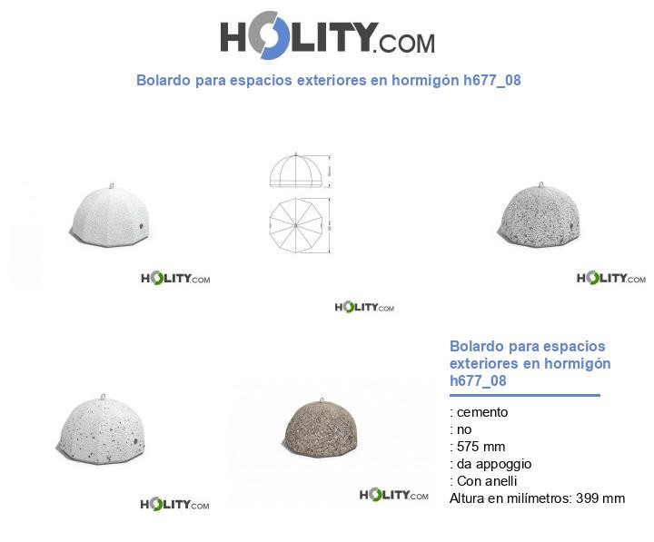 Bolardo para espacios exteriores en hormigón h677_08