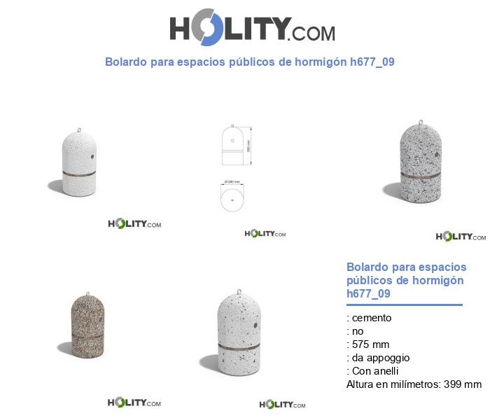 Bolardo para espacios públicos de hormigón h677_09