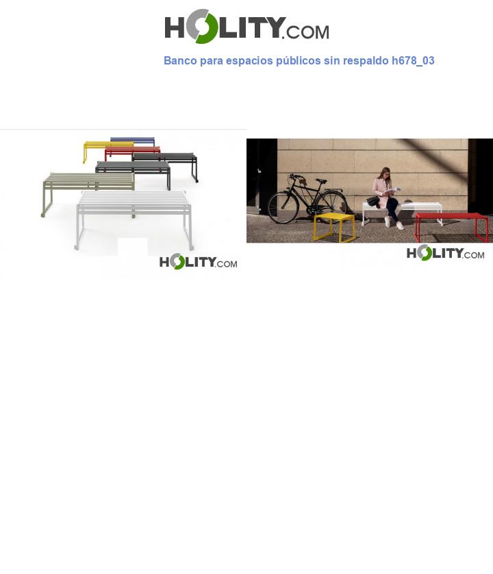 Banco para espacios públicos sin respaldo h678_03
