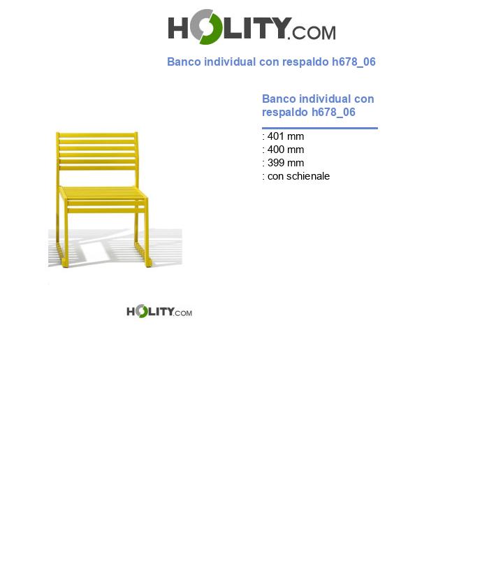 Banco individual con respaldo h678_06