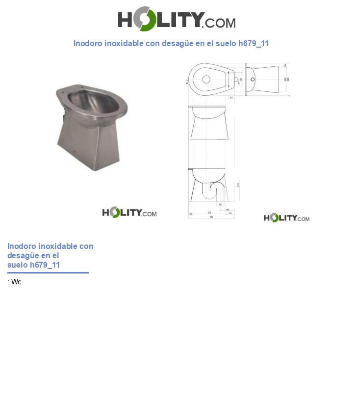 Inodoro inoxidable con desagüe en el suelo h679_11