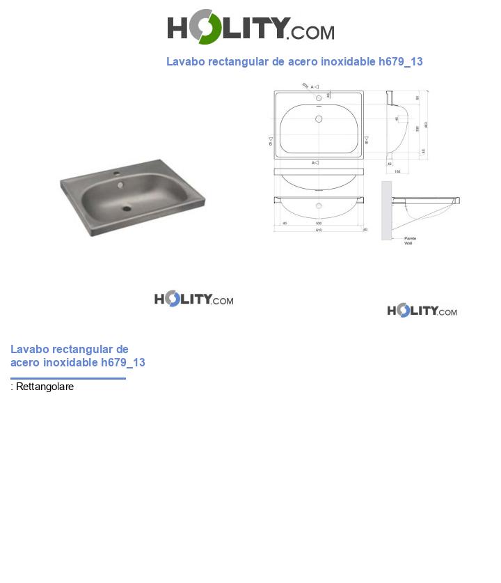Lavabo rectangular de acero inoxidable h679_13