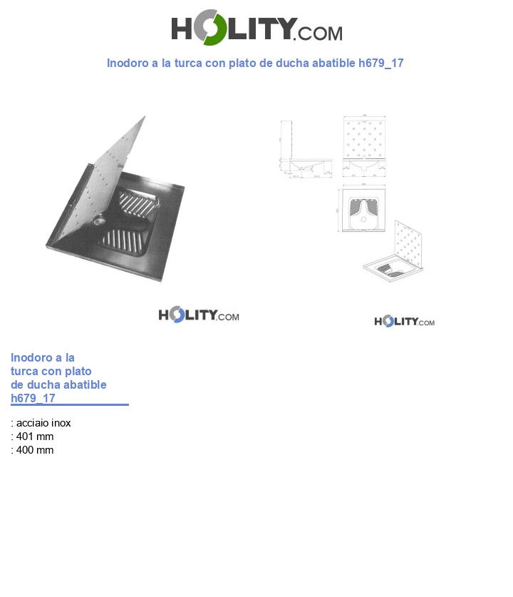 Inodoro a la turca con plato de ducha abatible h679_17