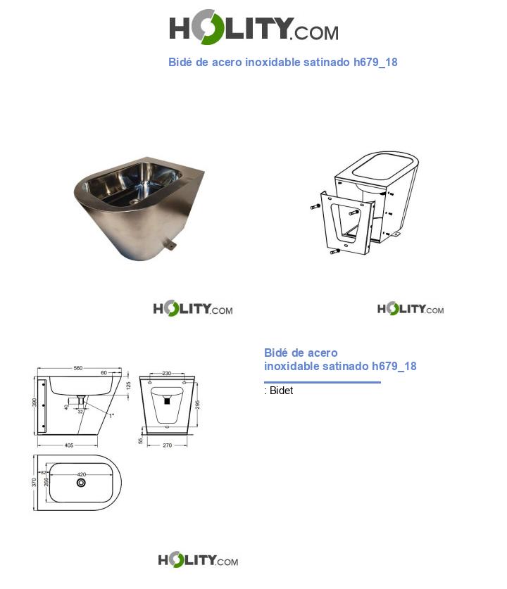 Bidé de acero inoxidable satinado h679_18