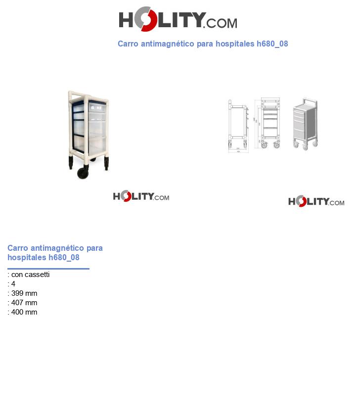 Carro antimagnético para hospitales h680_08