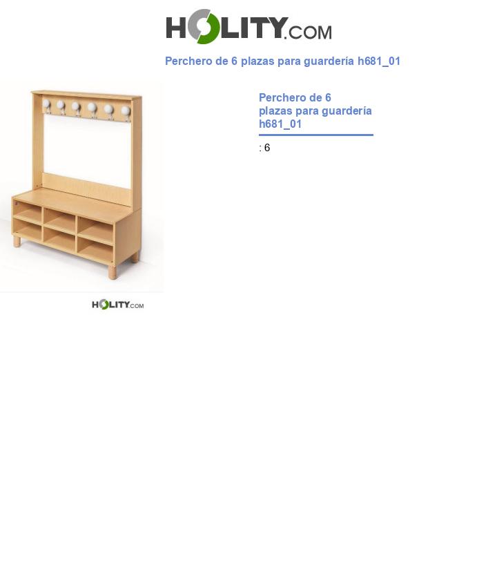 Perchero de 6 plazas para guardería h681_01
