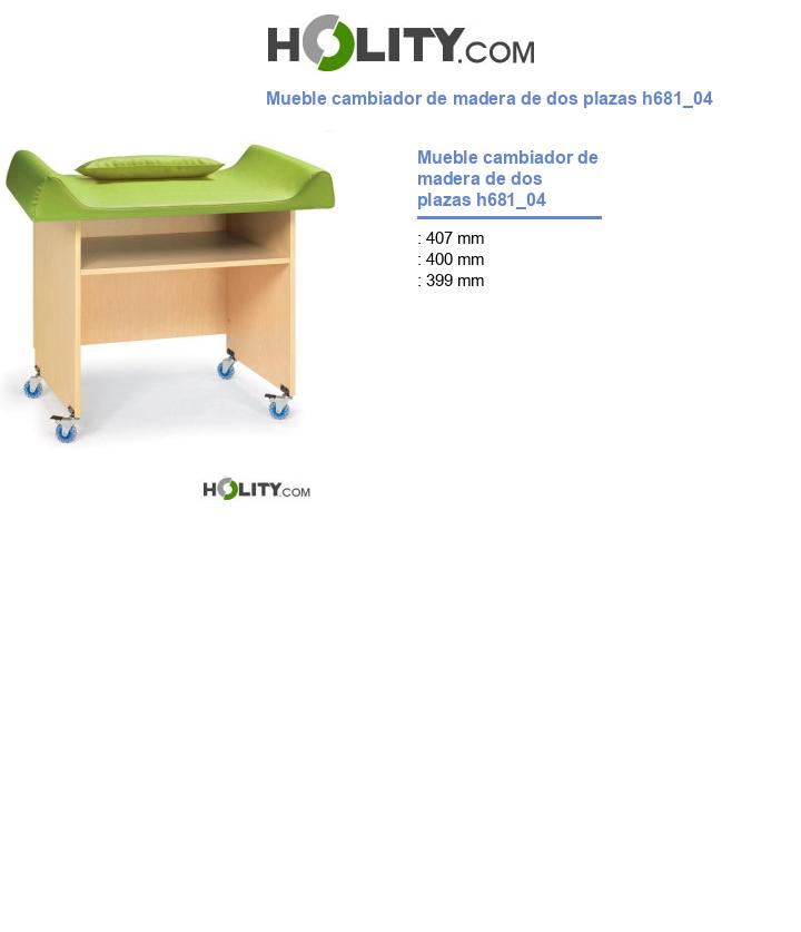 Mueble cambiador de madera de dos plazas h681_04