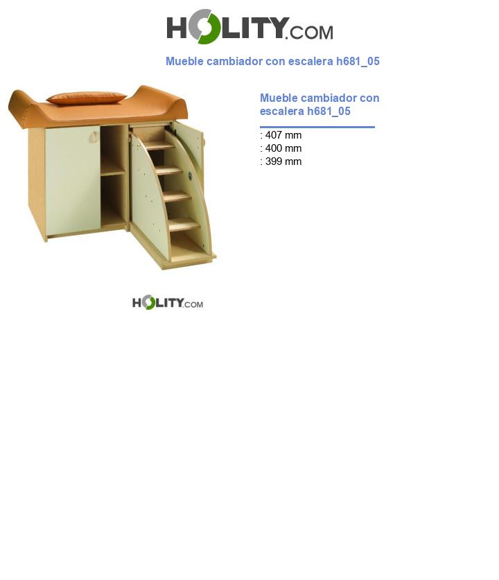 Mueble cambiador con escalera h681_05