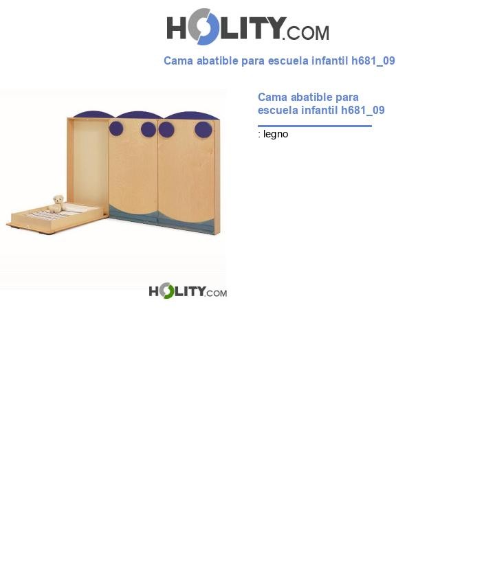 Cama abatible para escuela infantil h681_09