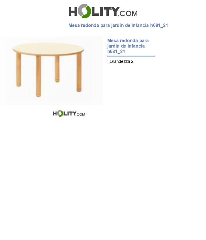 Mesa redonda para jardín de infancia h681_21