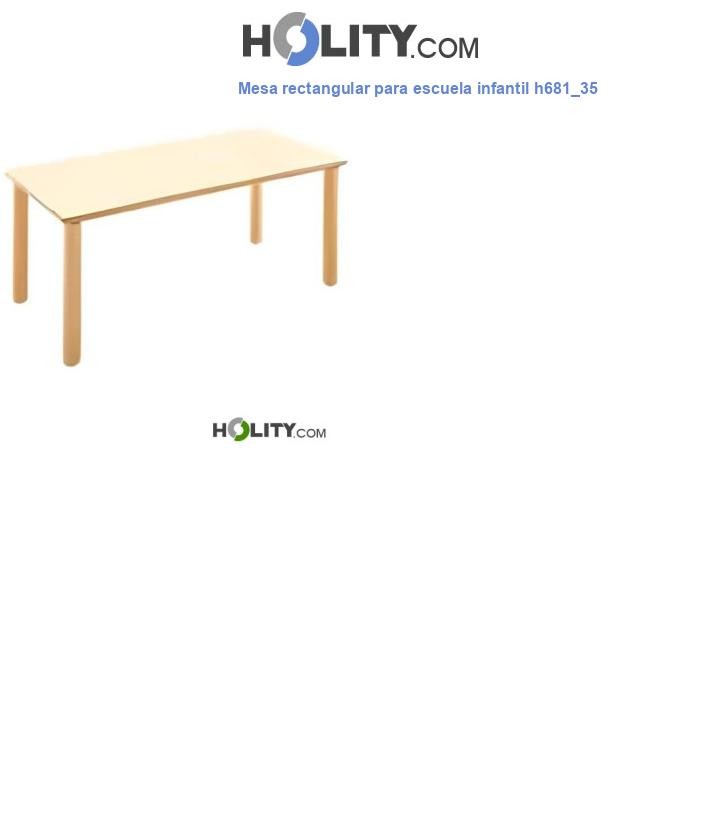 Mesa rectangular para escuela infantil h681_35
