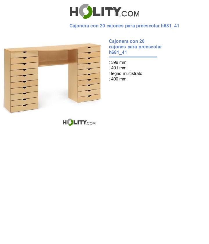 Cajonera con 20 cajones para preescolar h681_41