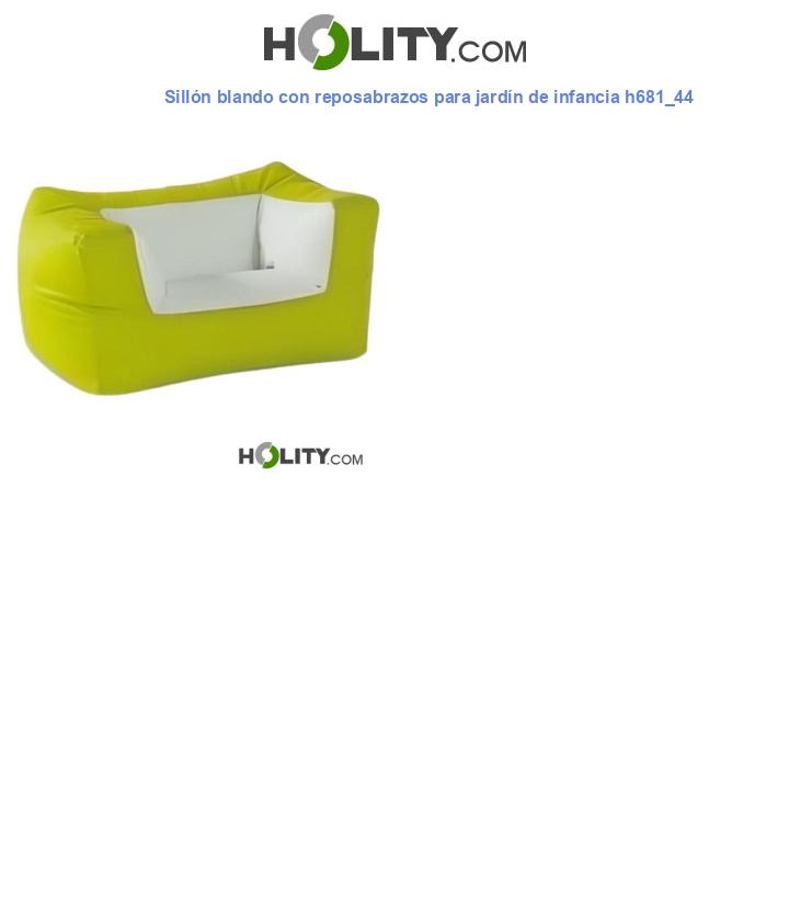 Sillón blando con reposabrazos para jardín de infancia h681_44