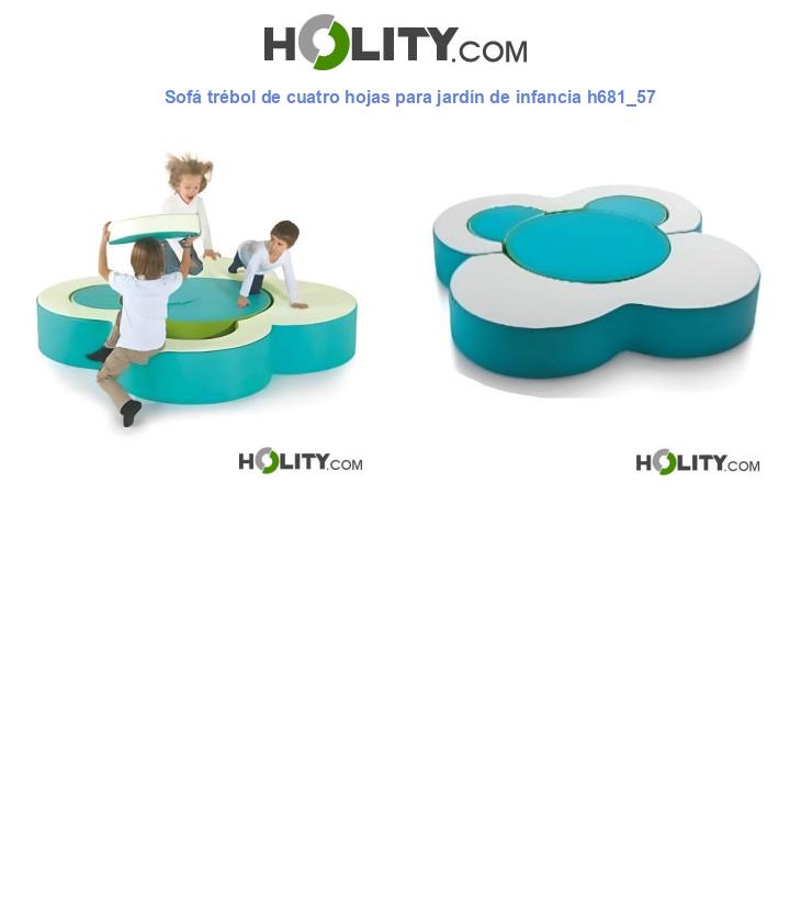 Sofá trébol de cuatro hojas para jardín de infancia h681_57