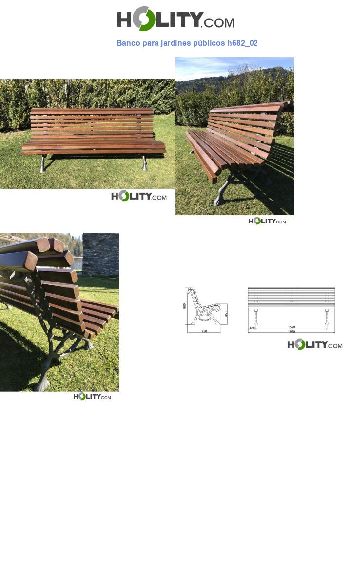 Banco para jardines públicos h682_02