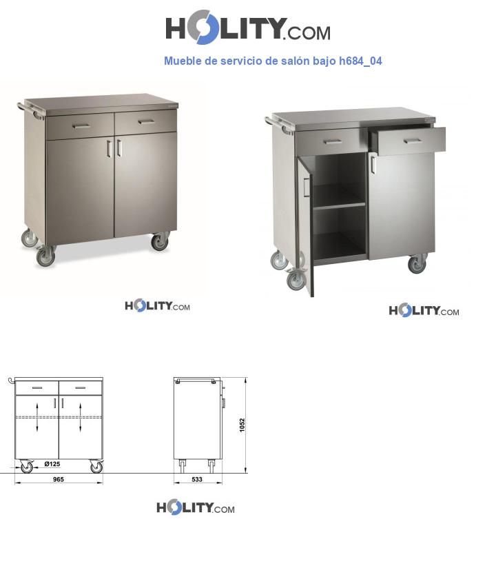 Mueble de servicio de salón bajo h684_04