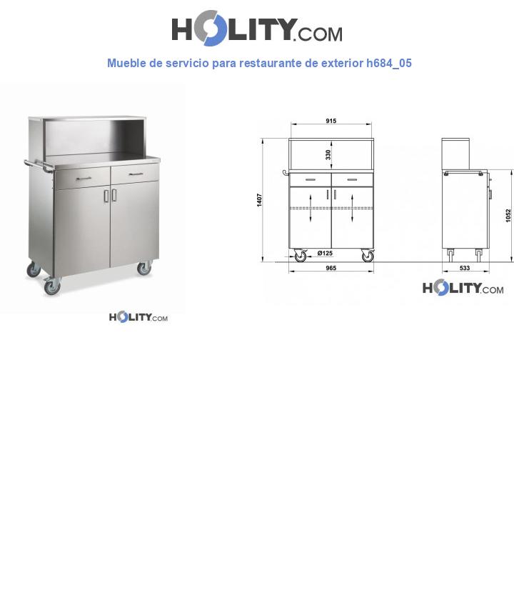 Mueble de servicio para restaurante de exterior h684_05