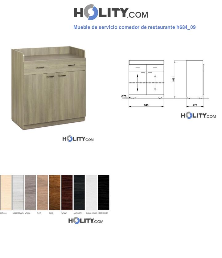 Mueble de servicio comedor de restaurante h684_09