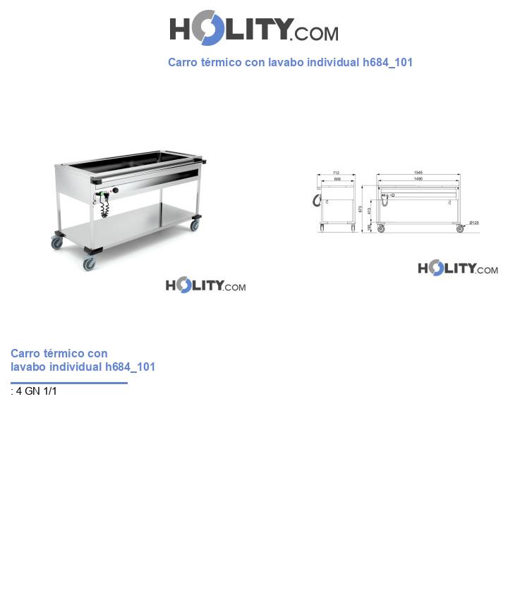 Carro térmico con lavabo individual h684_101