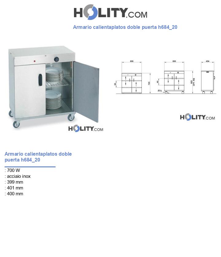 Armario calientaplatos doble puerta h684_20