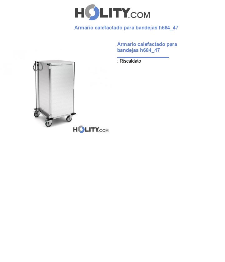 Armario calefactado para bandejas h684_47