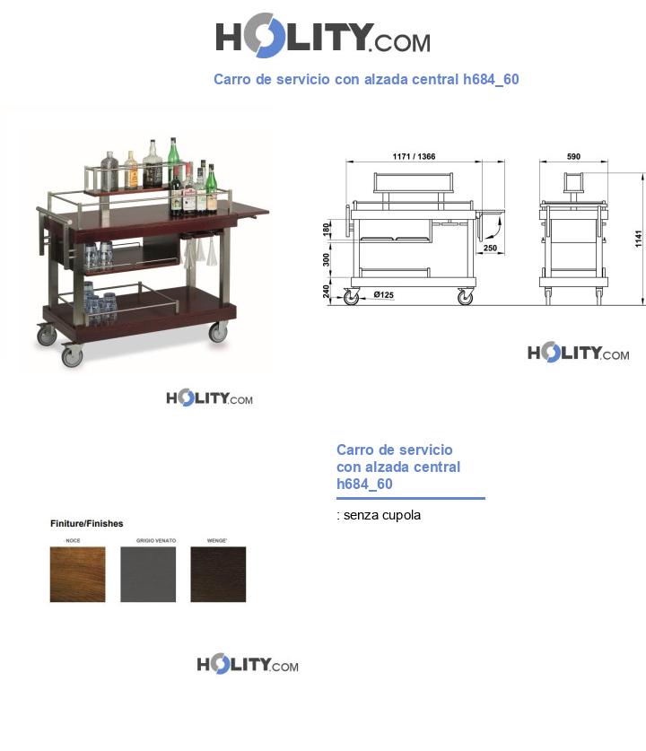 Carro de servicio con alzada central h684_60