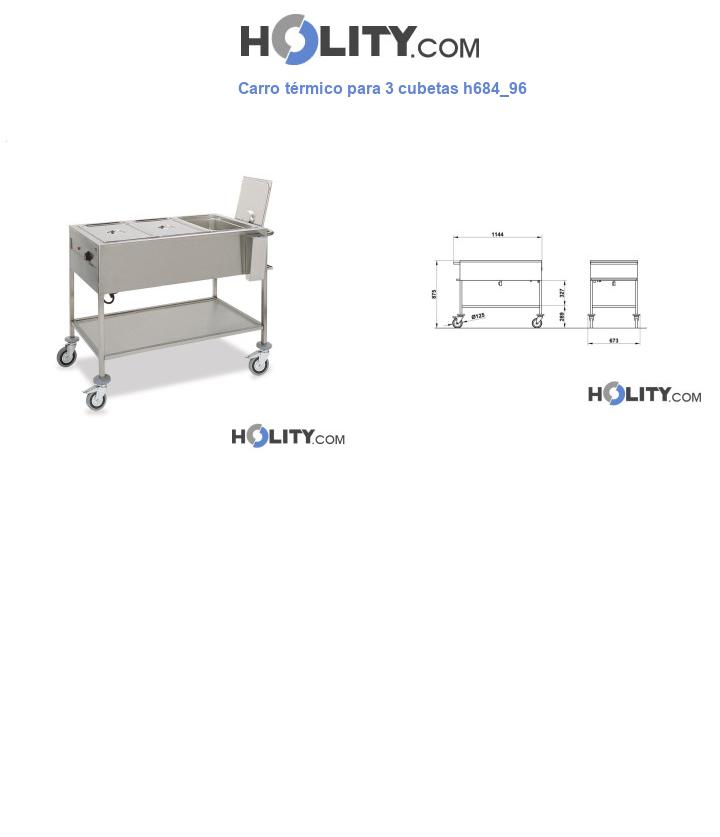 Carro térmico para 3 cubetas h684_96