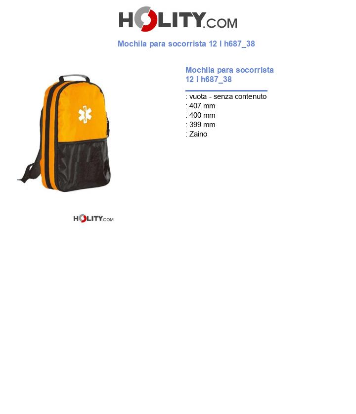 Mochila para socorrista 12 l h687_38