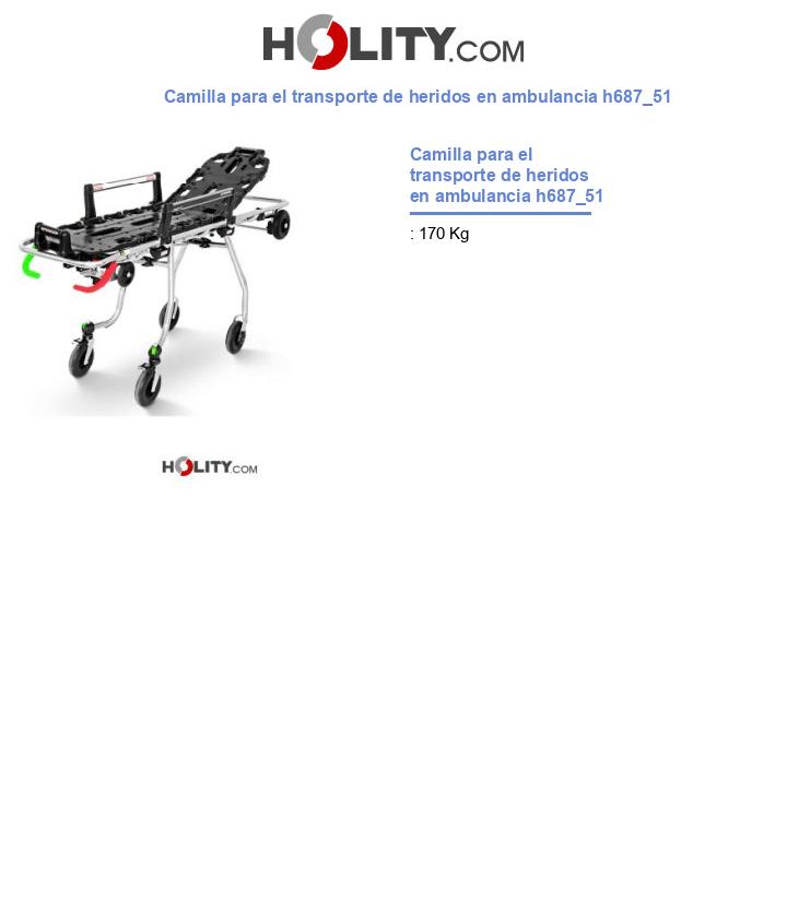 Camilla para el transporte de heridos en ambulancia h687_51