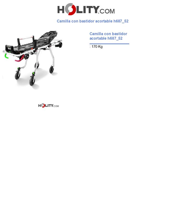 Camilla con bastidor acortable h687_52