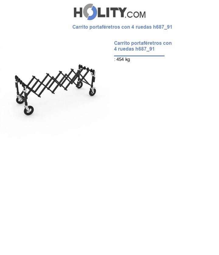 Carrito portaféretros con 4 ruedas h687_91