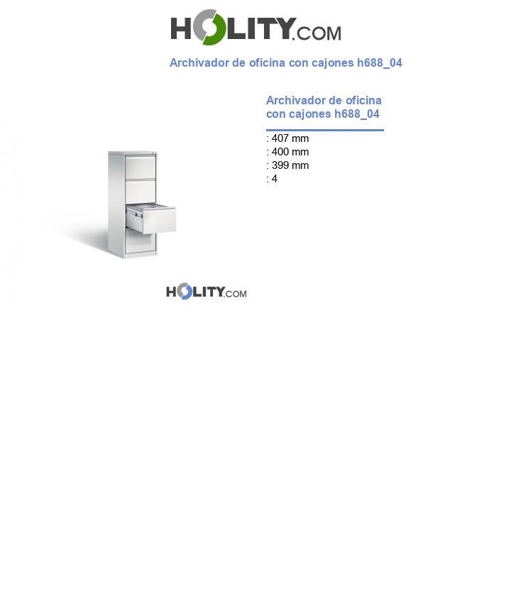 Archivador de oficina con cajones h688_04