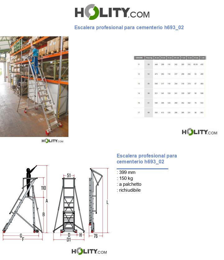 Escalera profesional para cementerio h693_02