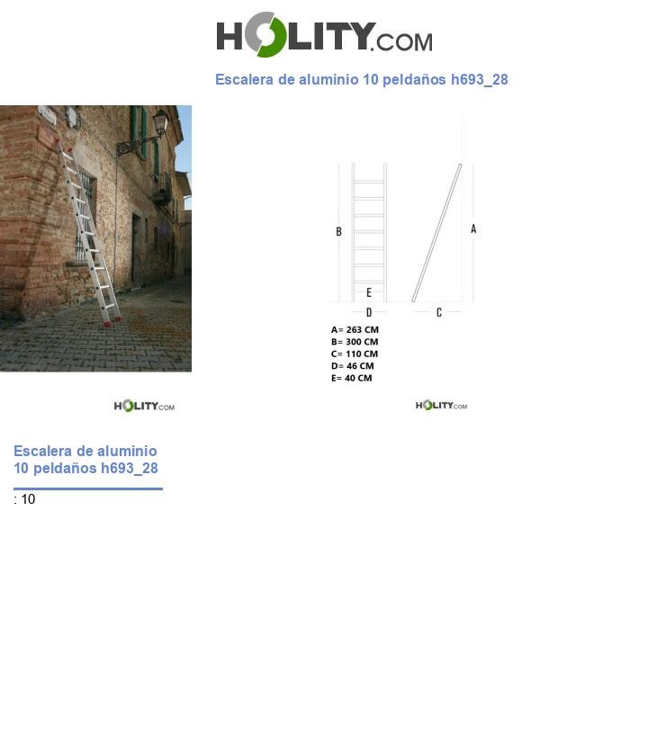 Escalera de aluminio 10 peldaños h693_28