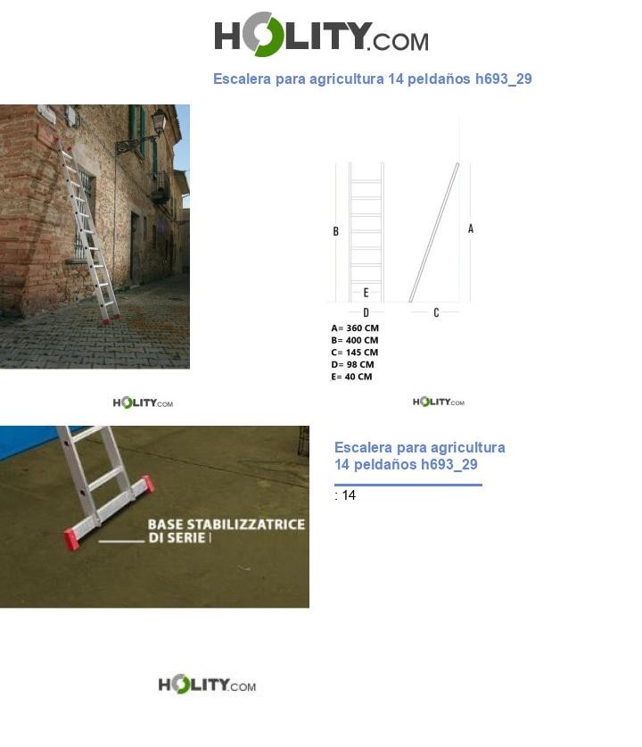 Escalera para agricultura 14 peldaños h693_29