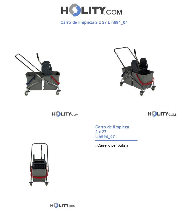 Carro de limpieza 2 x 27 L h694_07