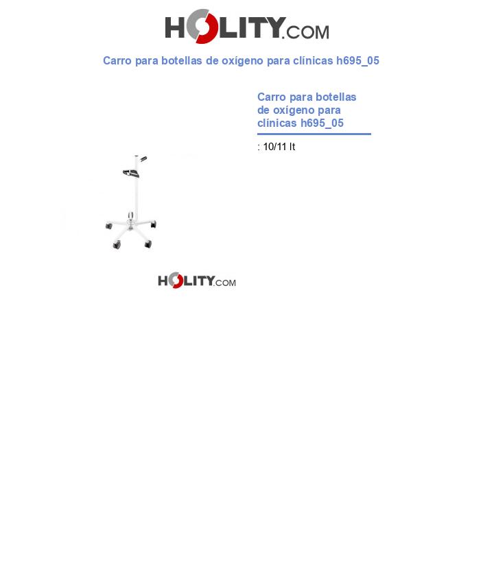 Carro para botellas de oxígeno para clínicas h695_05