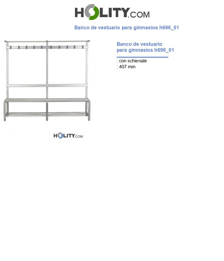 Banco de vestuario para gimnasios h696_01