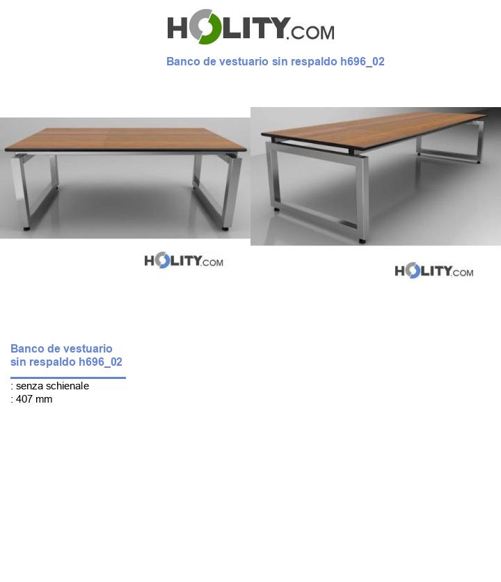 Banco de vestuario sin respaldo h696_02