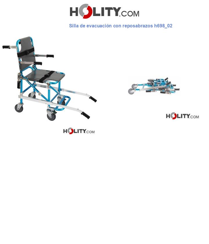Silla de evacuación con reposabrazos h698_02