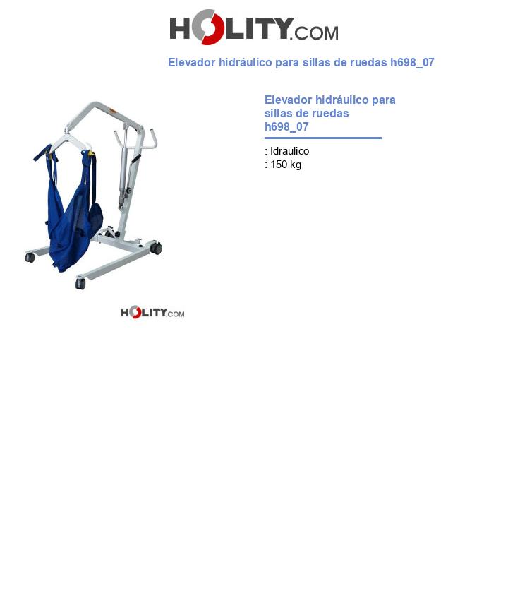 Elevador hidráulico para sillas de ruedas h698_07
