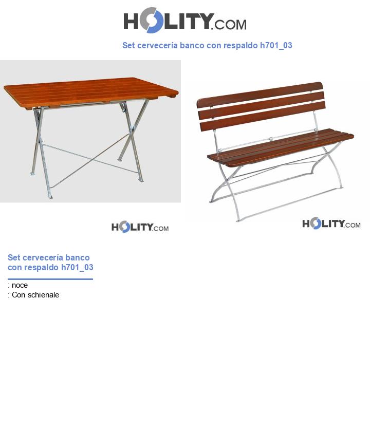 Set cervecería banco con respaldo h701_03
