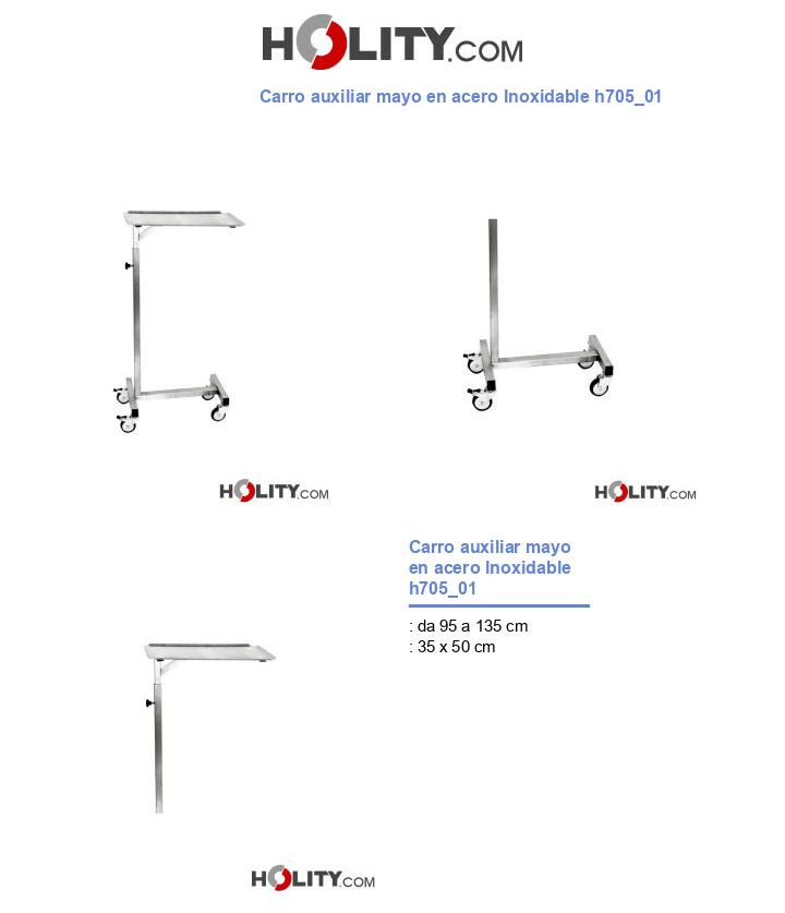 Carro auxiliar mayo en acero Inoxidable h705_01